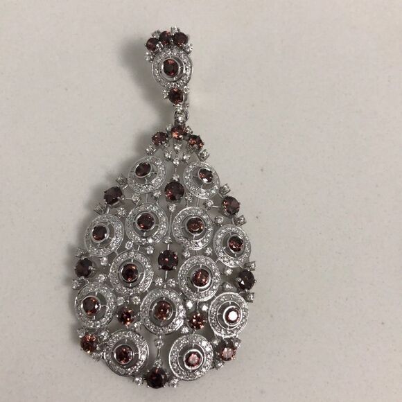Custom made Topaz and Diamond earrings.